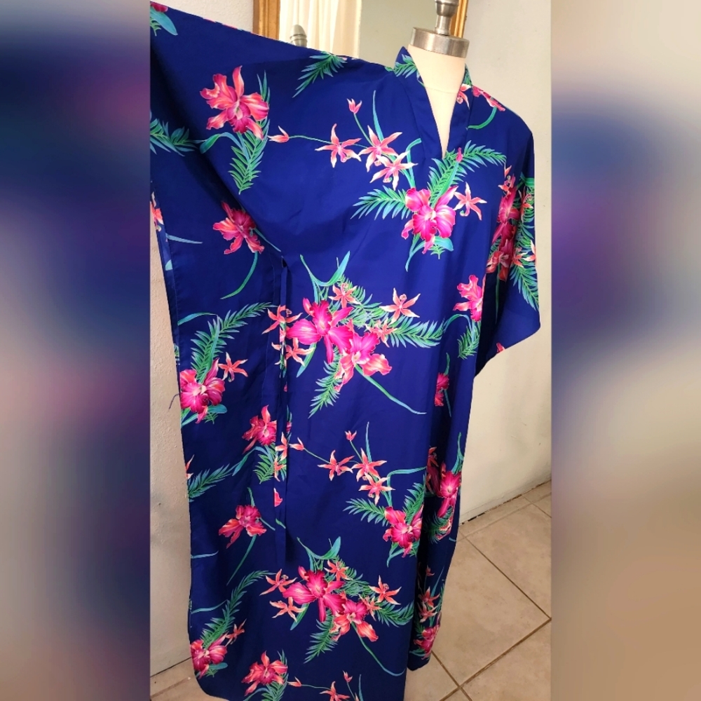 Vintage Rare Hawaiian Kimono SWEETHEARTS ARE MADE IN PARADISE BRAND OS - Picture 6 of 9